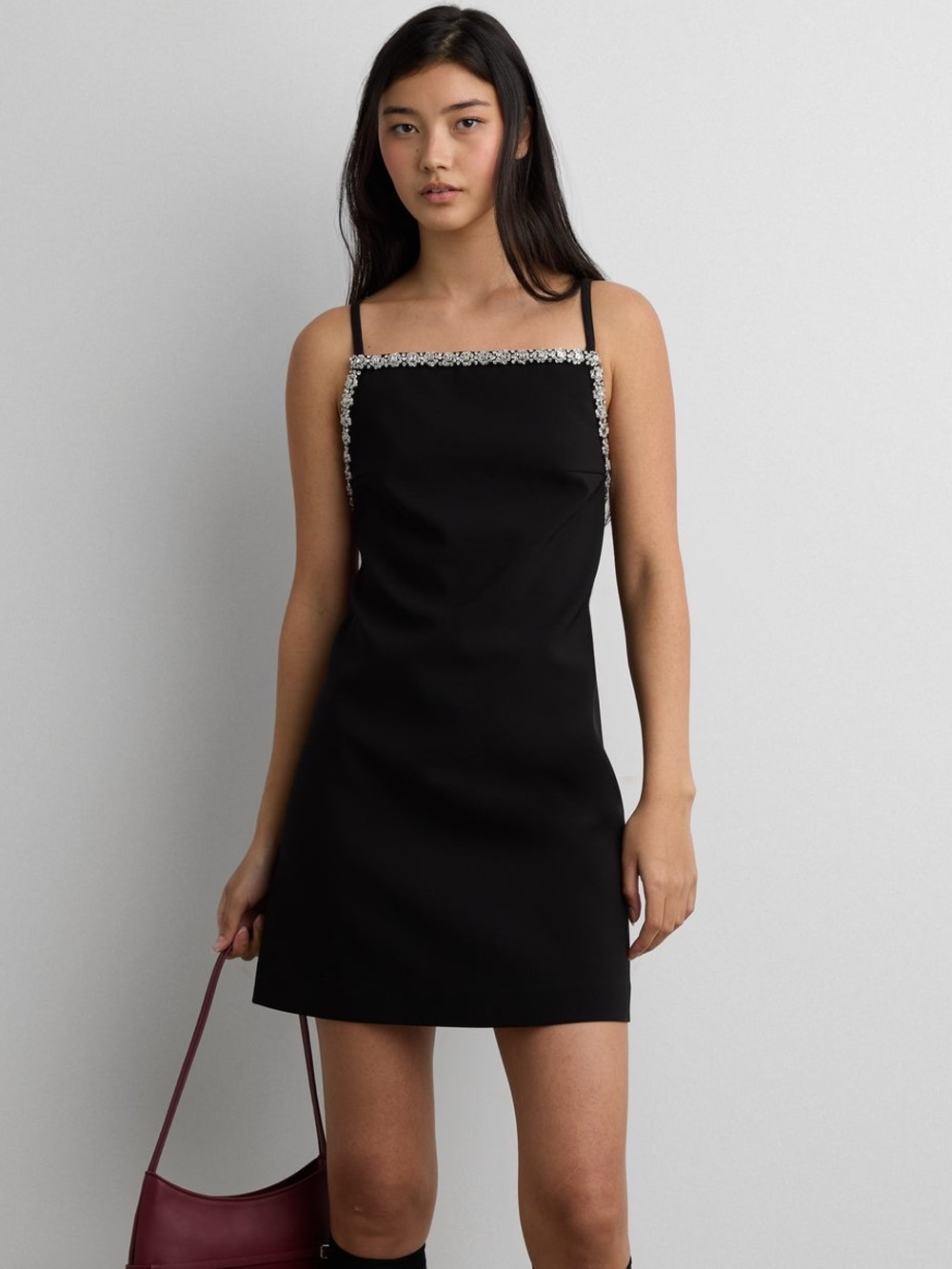 Oak & Fort - NWT Jeweled Mini Shift Dress - XXS
